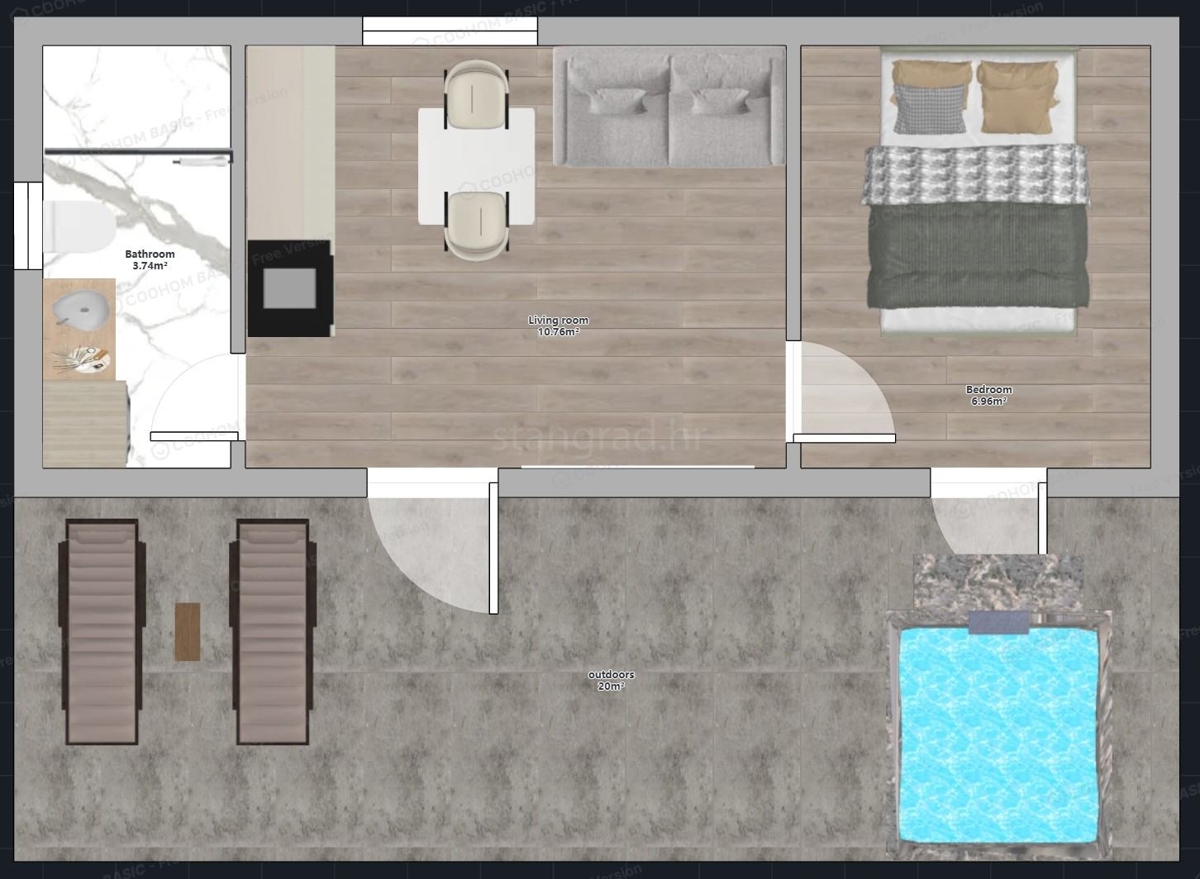 Baška, terreno edificabile con una piccola casa in posizione tranquilla!