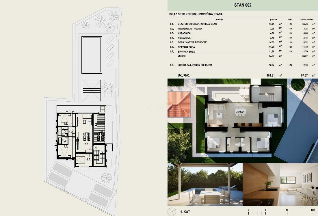 Šilo, nuovo appartamento moderno al 1. piano solo 100 m dal mare!