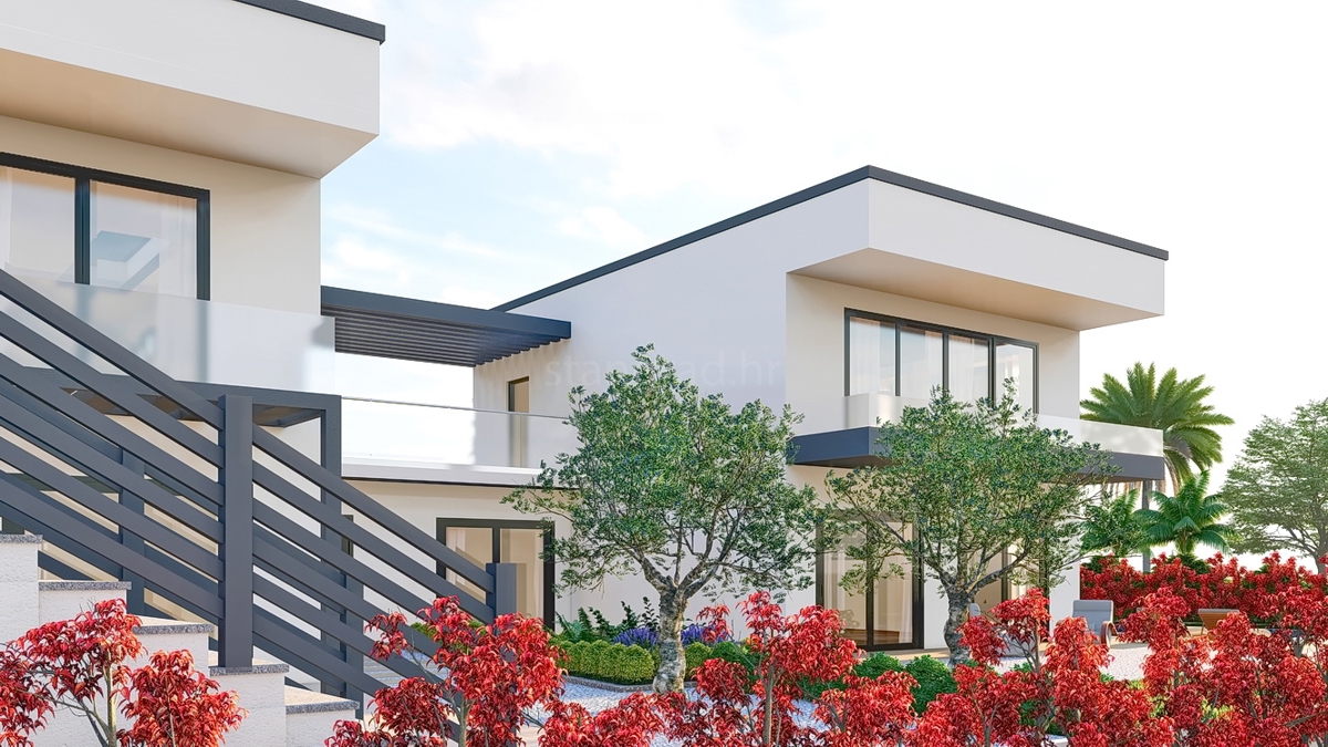 Krk, dintorni, nuova villa di lusso con una vista meravigliosa!