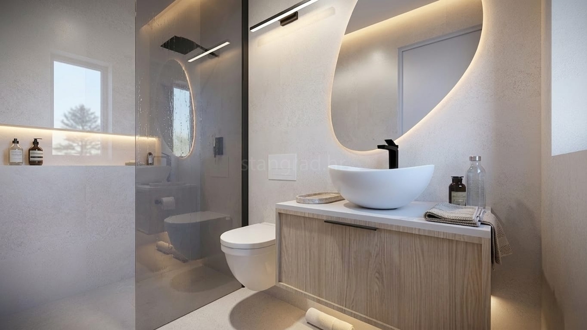 Malinska, nuova casa bifamiliare con piscina e vista mare!