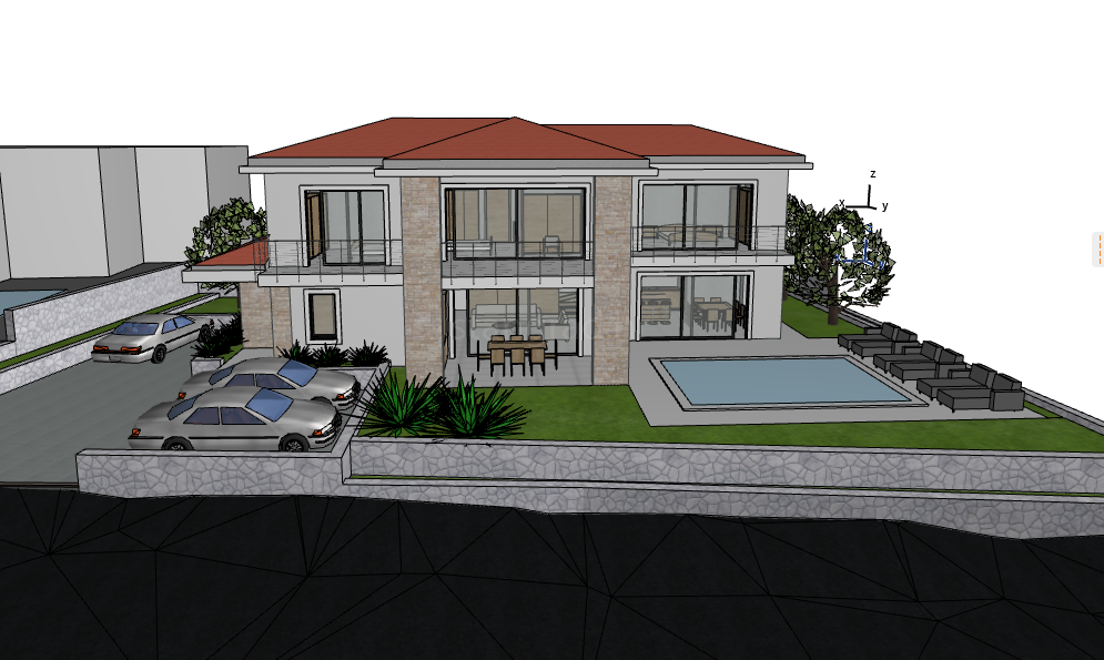 Zona di Krk, terreno con permesso di costruzione e vista mare!