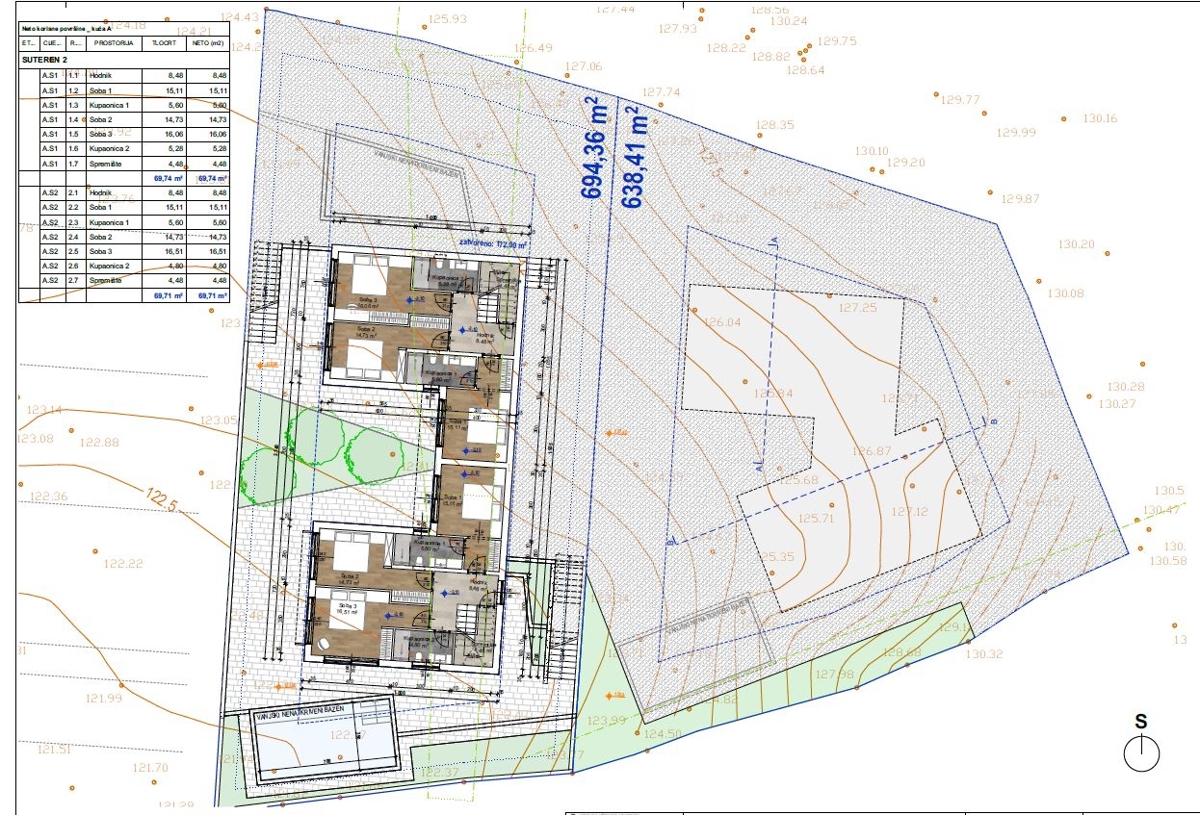 Krk, dintorni, nuova costruzione, casa moderna con piscina e vista