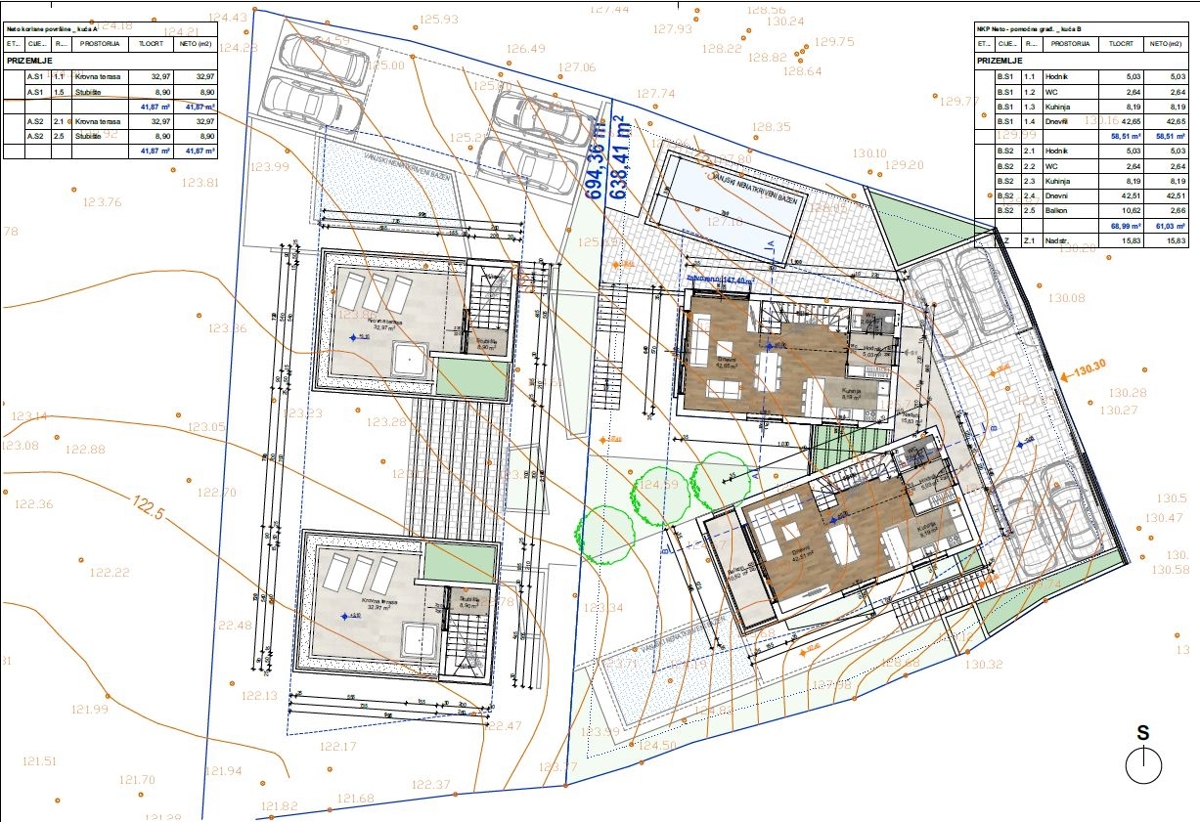 Krk, dintorni, nuova costruzione, casa moderna con piscina e vista