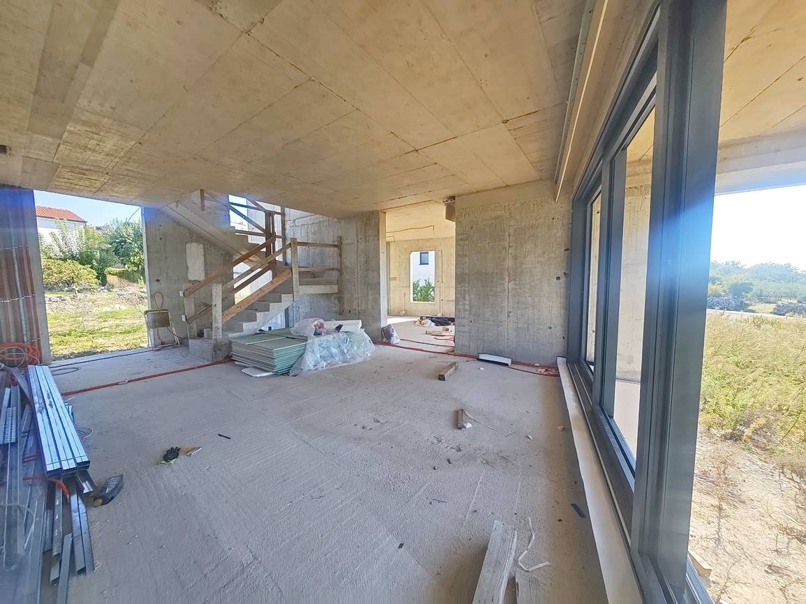 Zona di Krk, casa moderna con vista sul mare aperto!