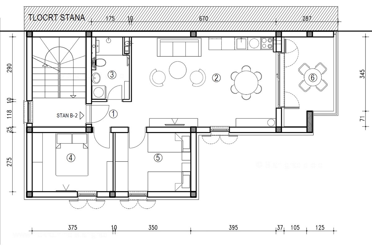 Šilo, nuova costruzione, appartamento al 2° piano con vista mare