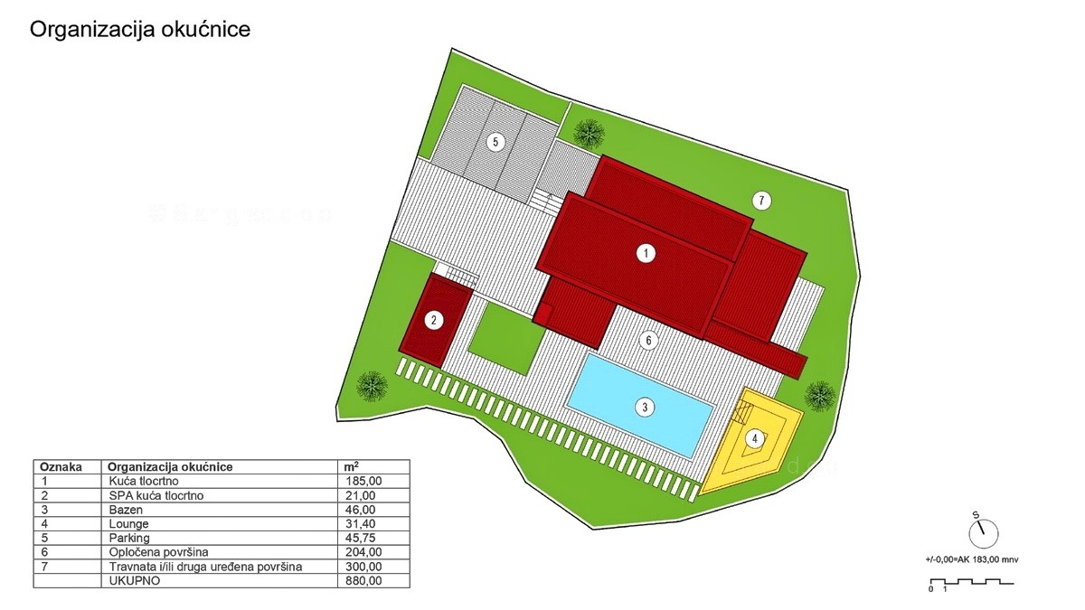 Malinska, dintorni, imponente villa in costruzione con ampio giardino in vendita