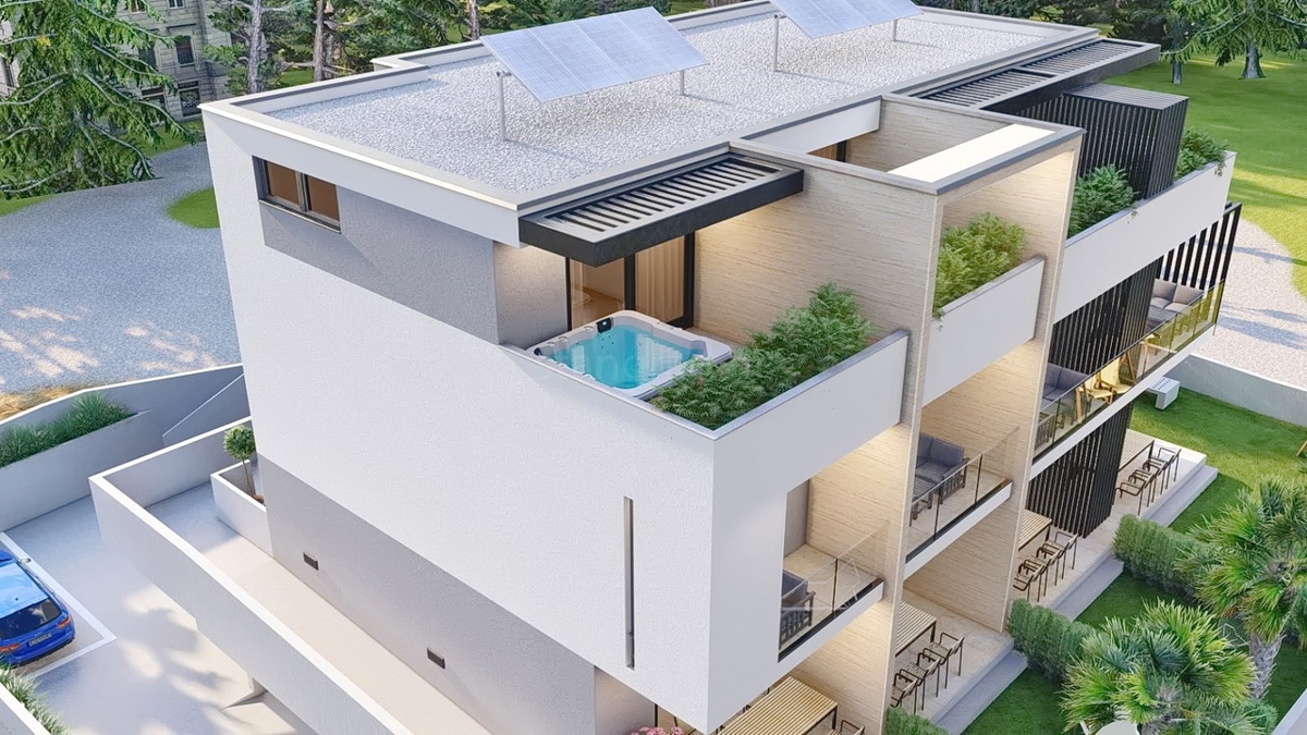 Citta di Krk, edificio con quattro appartamenti in fase di costruzione vicino al mare!