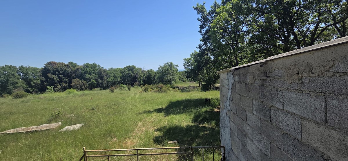 Peruški – Grande appezzamento di terreno con edificabilità legalizzata, a 1 km dal mare – pace, natura e potenziale