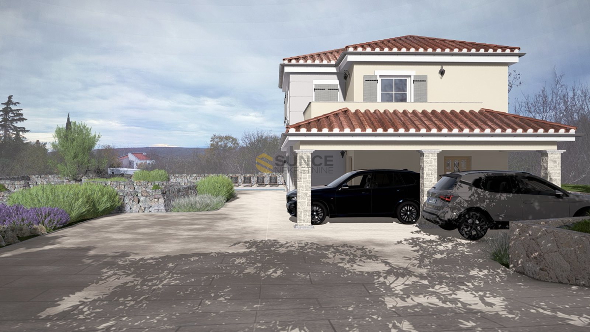 Isola di Krk, terreno a Garica con permesso di costruzione per una casa indipendente!