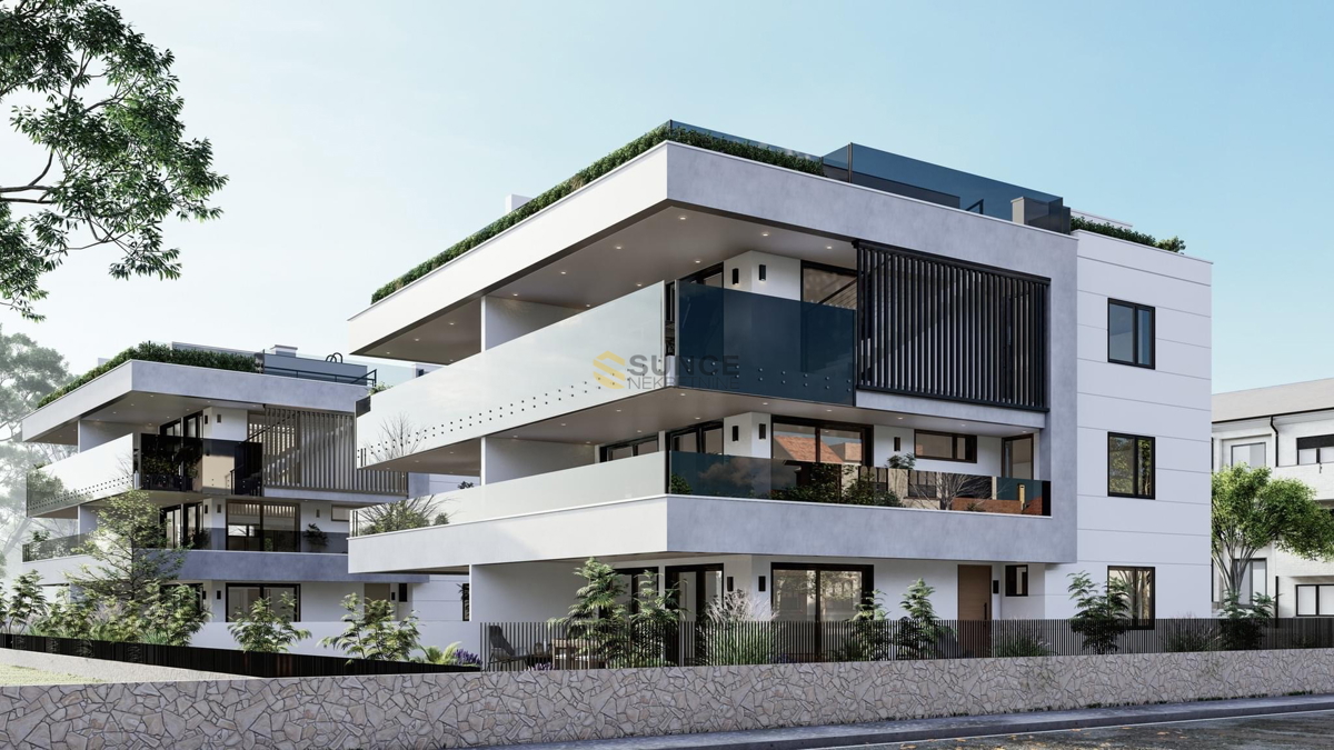 CITTÀ DI KRK, JEŽEVAC, nuovo appartamento al piano terra con giardino e vista mare!