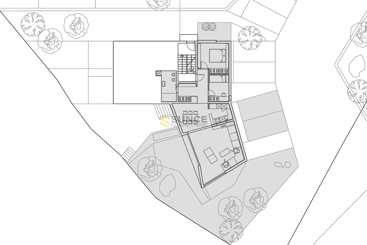 Città di Krk appartamento al piano terra di 91m2 con giardino privato e vista mare!