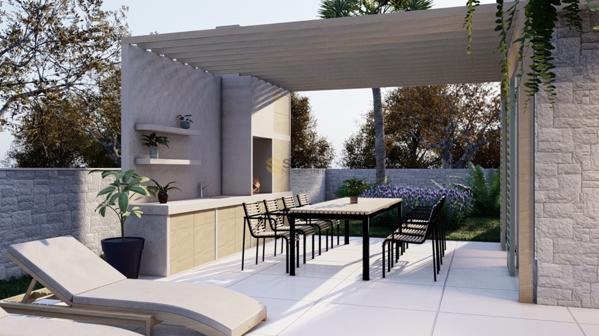 Malinska nuova casa bifamiliare con piscina!
