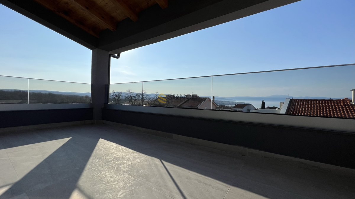 Malinska, NUOVO! Appartamento 68m2 con una bellissima vista sul mare!