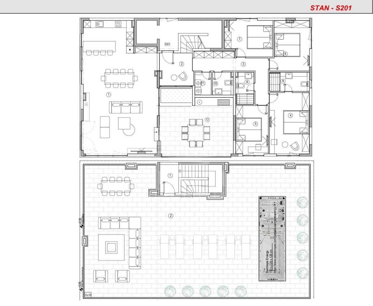 APPARTAMENTO QUADRILOCALE CON LOGGIA E TERRAZZA SUL TETTO – LUSSO A SUKOŠAN