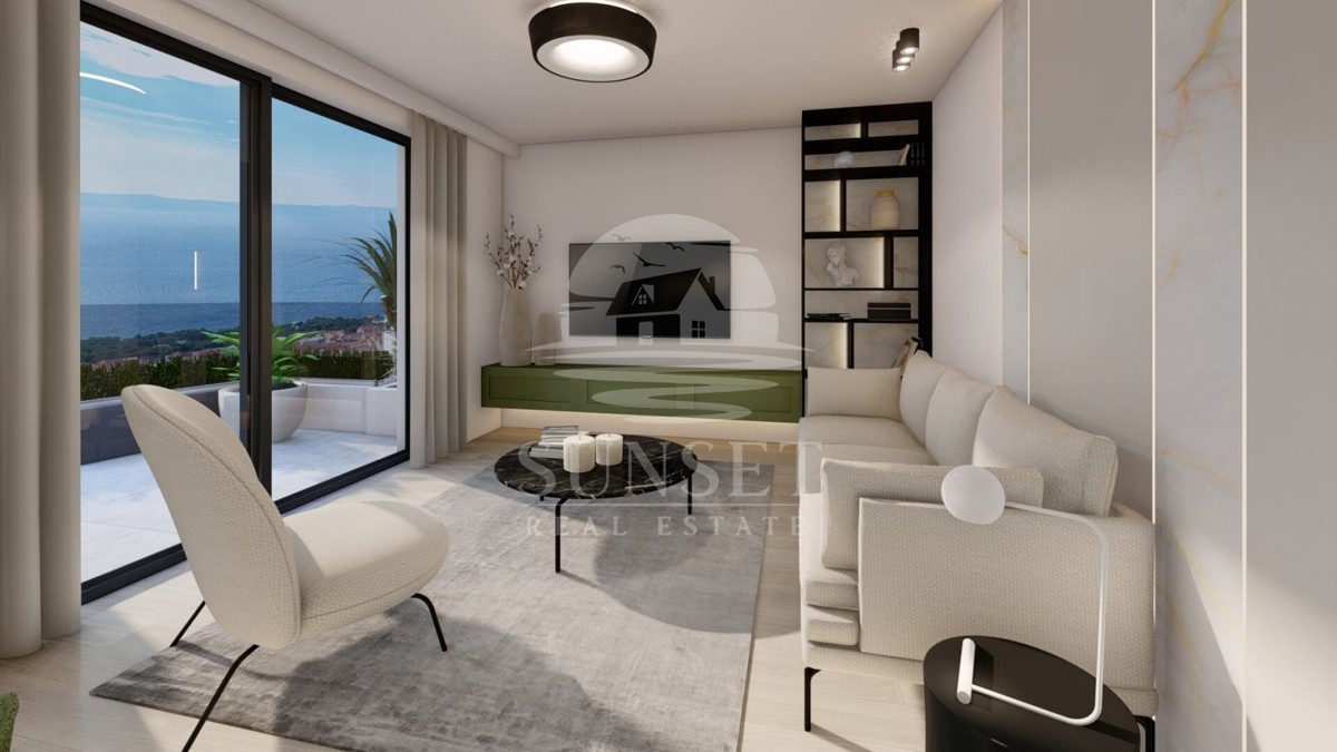 MAKARSKA - APPARTAMENTO DI LUSSO CON DUE CAMERE DA LETTO, TERRAZZA E GIARDINO AL PIANO TERRA