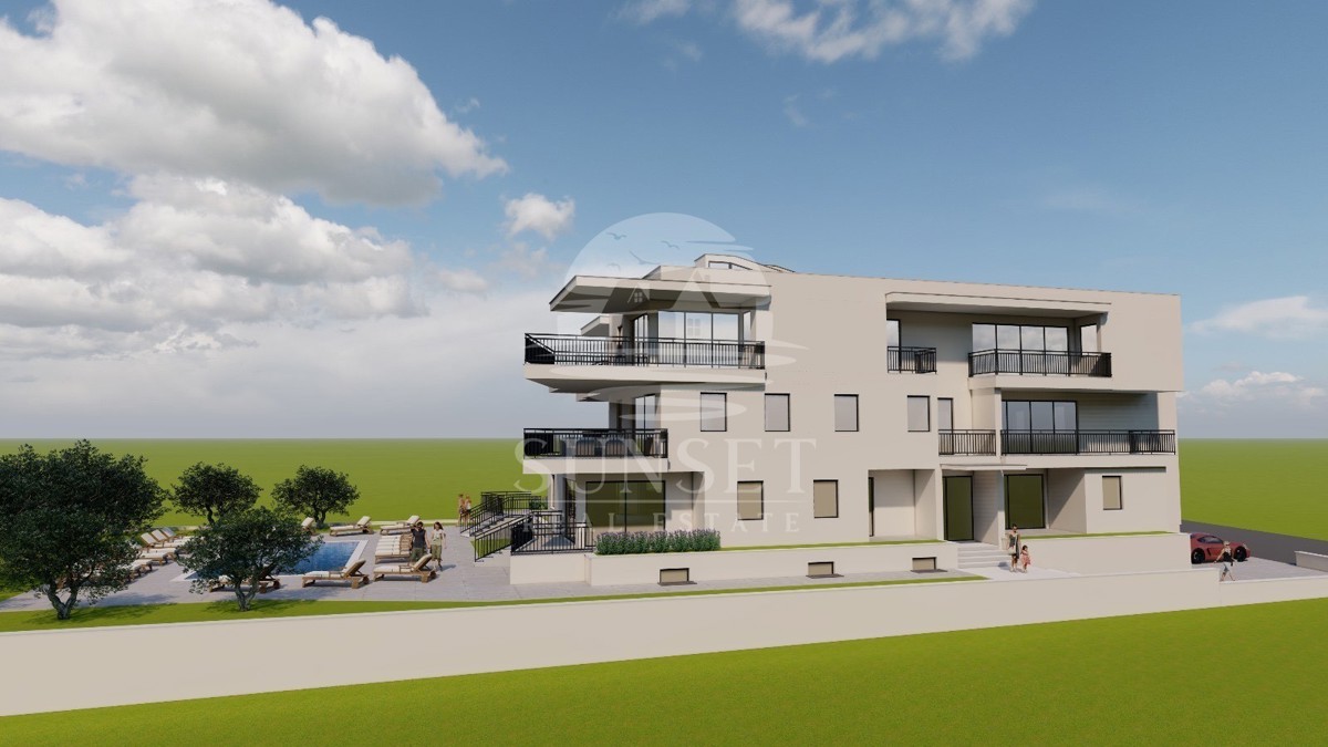 UMAGO – APPARTAMENTO IN EDIFICIO MODERNO CON PISCINA ESTERNA RISCALDATA, PIANO TERRA