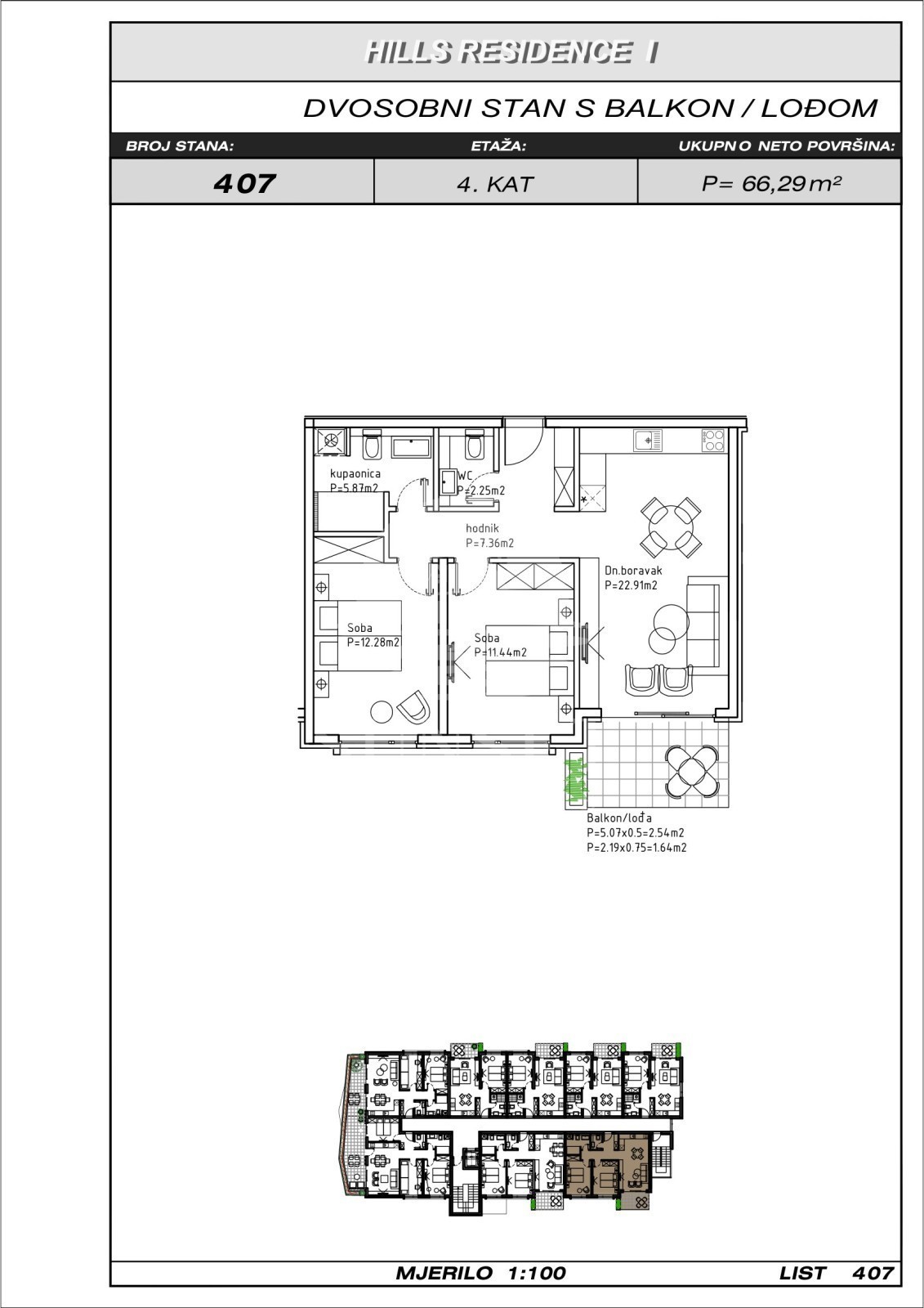 MAKARSKA - APPARTAMENTO BILOCALITÀ CON BALCONE/LOGGIA IN UNA POSIZIONE CENTRALE