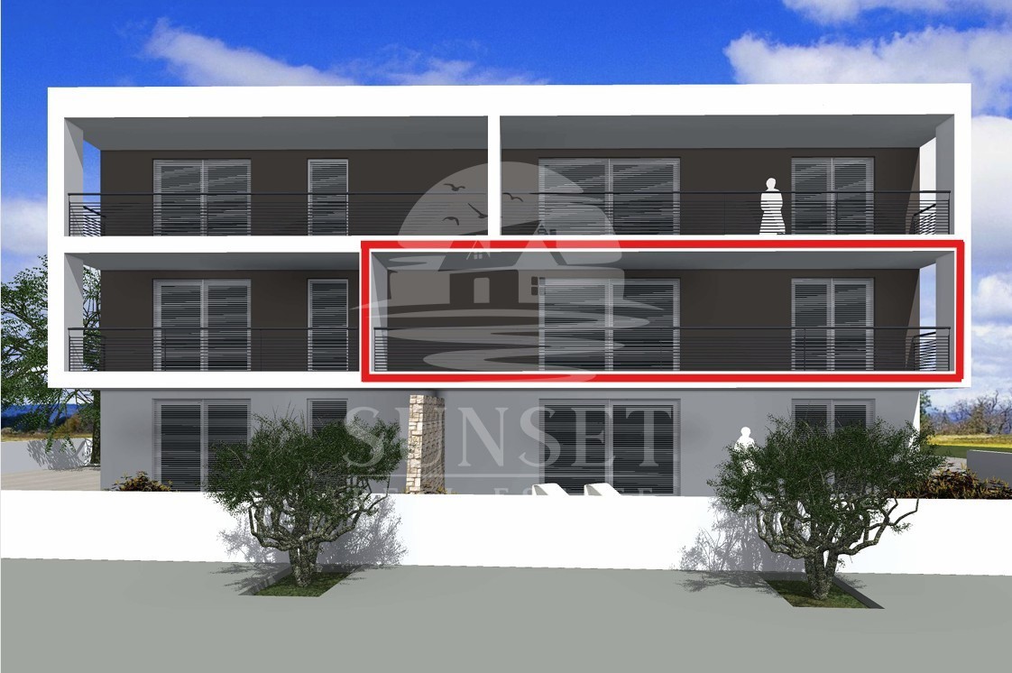 ISTRA, UMAGO – APPARTAMENTO AL PRIMO PIANO DI UNA NUOVA COSTRUZIONE CON VISTA MARE
