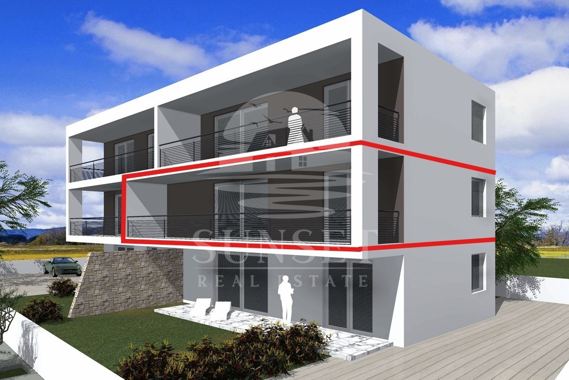 ISTRA, UMAGO – APPARTAMENTO AL PRIMO PIANO DI UNA NUOVA COSTRUZIONE CON VISTA MARE