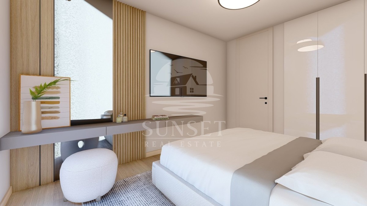 MAKARSKA - APPARTAMENTO DI LUSSO CON UNA CAMERA DA LETTO, TERRAZZA E GIARDINO IN POSIZIONE ECCEZIONALE