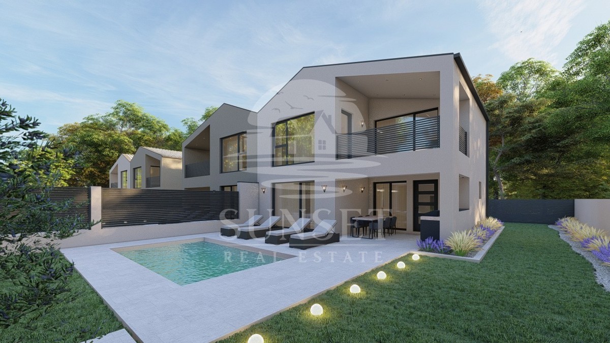 CASA DOPPIA MODERNA CON PISCINA IN COSTRUZIONE - DINTORNI DI BUJA