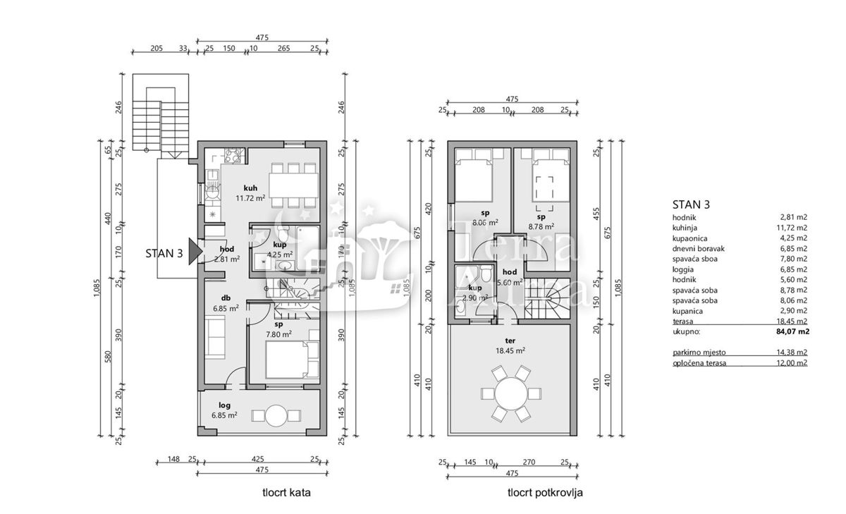 Appartamento Kornić, Krk, 84,07m2