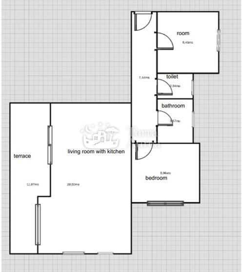 Appartamento Baška, 62,24m2
