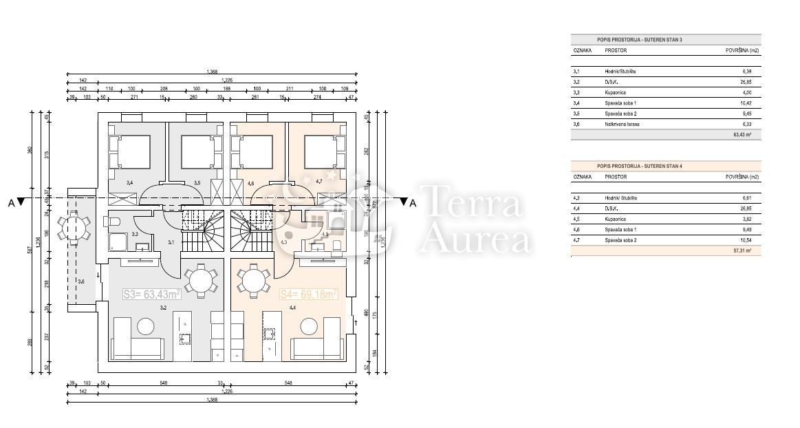 Appartamento Malinska, Malinska-Dubašnica, 63,43m2