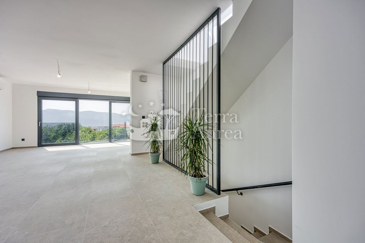 Villa mediterranea con vista mare, Brzac, isola di Krk