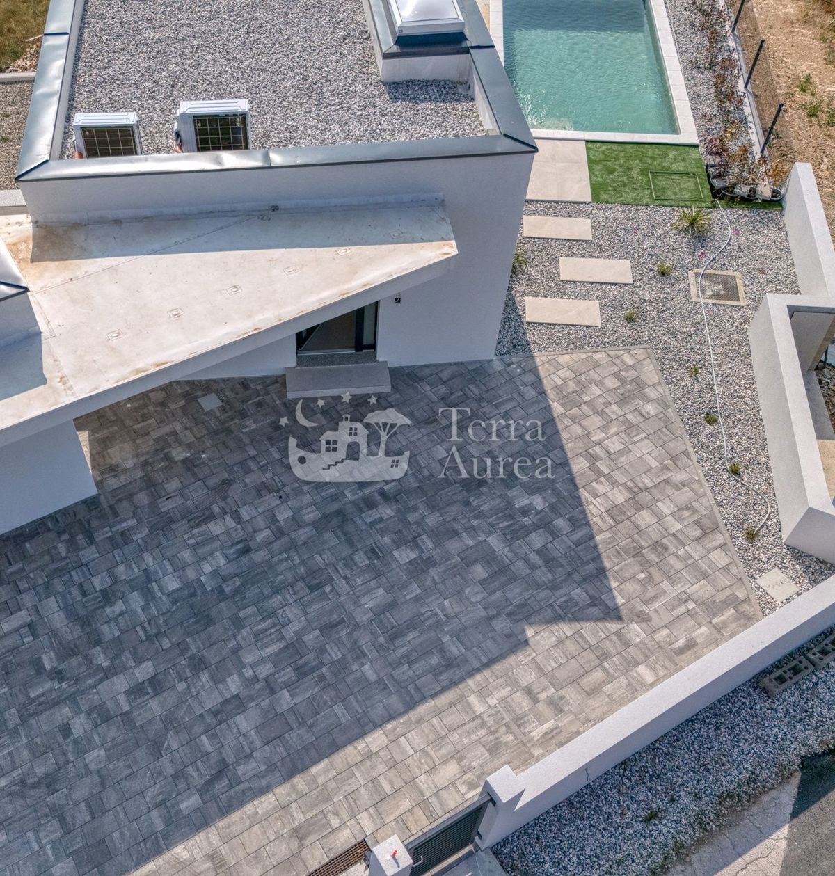 Villa mediterranea con vista mare, Brzac, isola di Krk