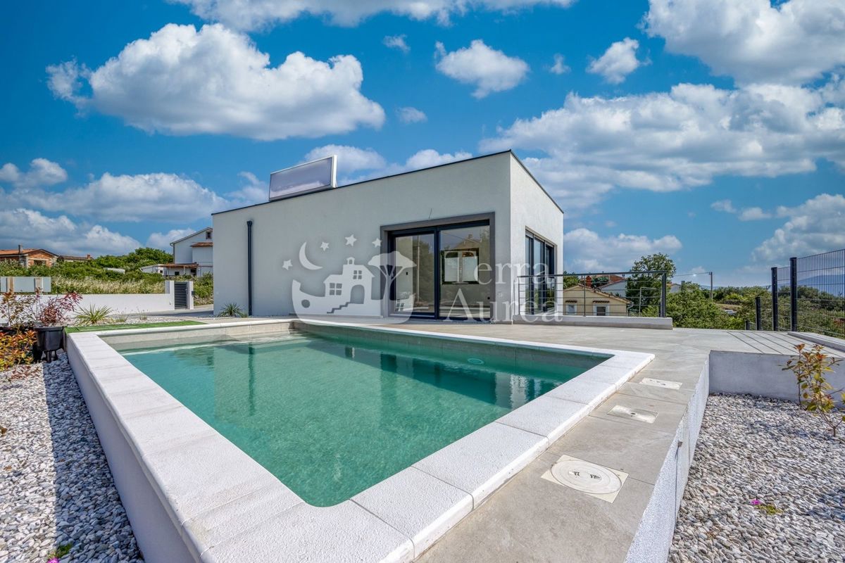 Villa mediterranea con vista mare, Brzac, isola di Krk