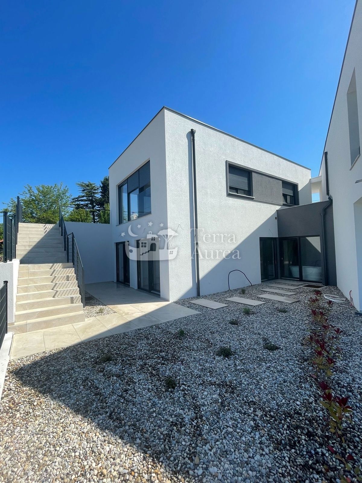 Villa mediterranea con vista mare, Brzac, isola di Krk