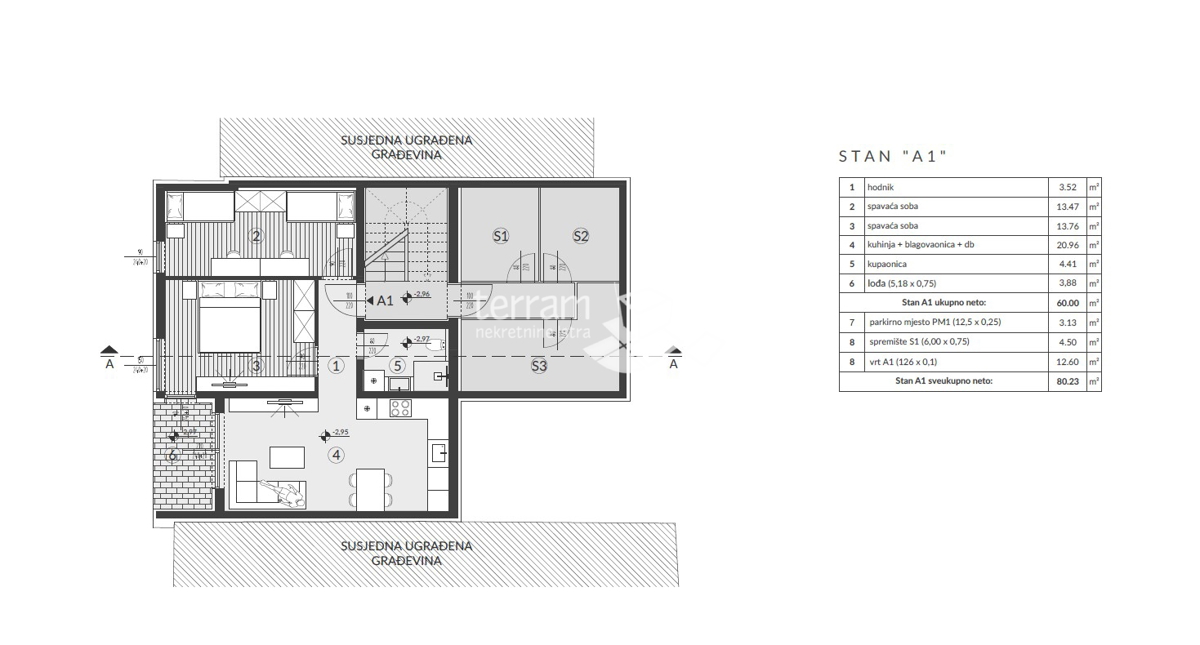 Istria, Medolino, Banjole, appartamento al piano terra 80,23 m2, 2 camere da letto, parcheggio, giardino, vicino al mare, NUOVO!! #vendita