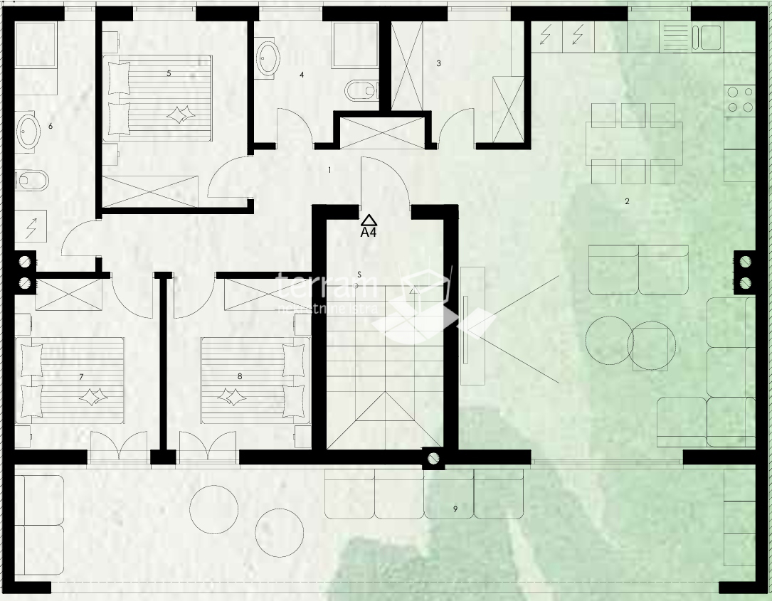 Istria, Pola, secondo piano, ATTICO, 160,40m2, 3SS+DB, NUOVO #vendita