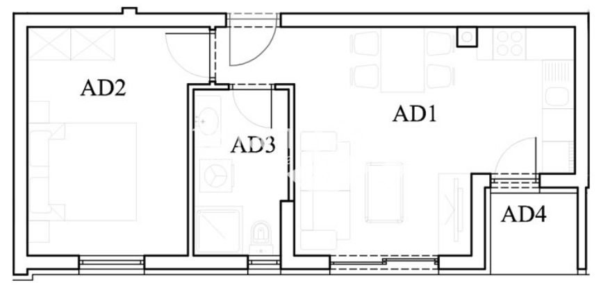 Istria, Štinjan, appartamento al piano terra, 42,47m2, 1BR+DB, 600m dal mare, ASCENSORE, giardino, NUOVO!! #vendita