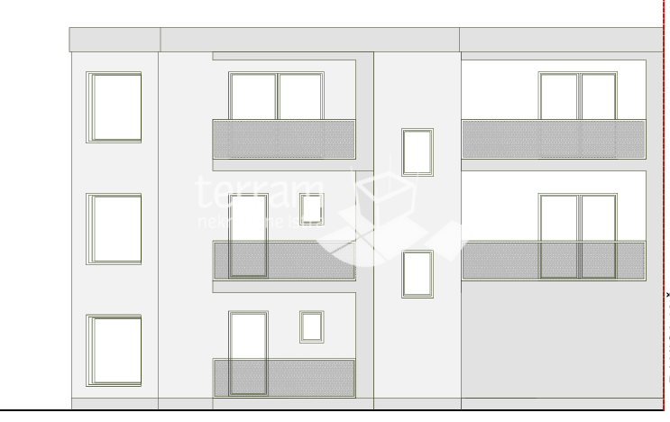 Istra, Pula, Valdebek, appartamento 58m2, primo piano, 2 camere da letto + soggiorno con angolo cottura, NUOVO, #vendita