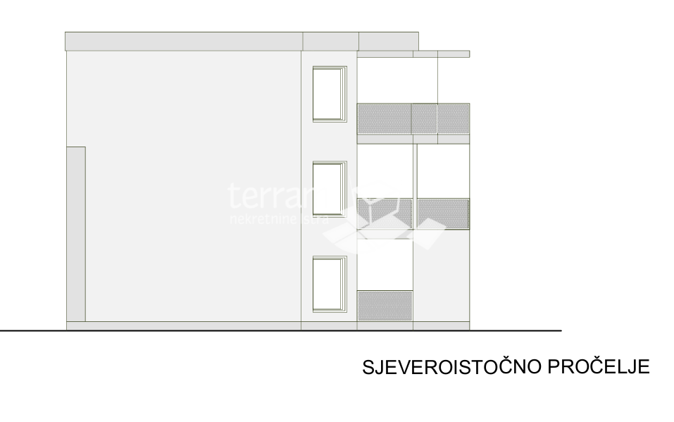 Istra, Pula, Valdebek, appartamento 58m2, primo piano, 2 camere da letto + soggiorno con angolo cottura, NUOVO, #vendita