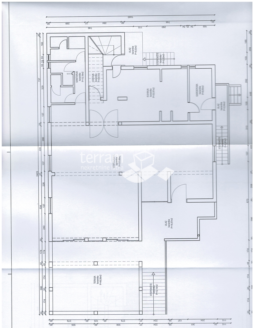 Istria, Lisignano, casa indipendente 733m2 con vista mare, giardino 2155m2 in vendita