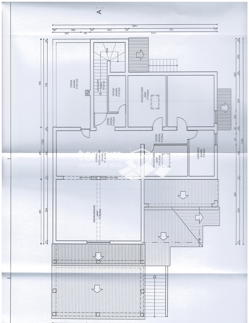 Istria, Lisignano, casa indipendente 733m2 con vista mare, giardino 2155m2 in vendita