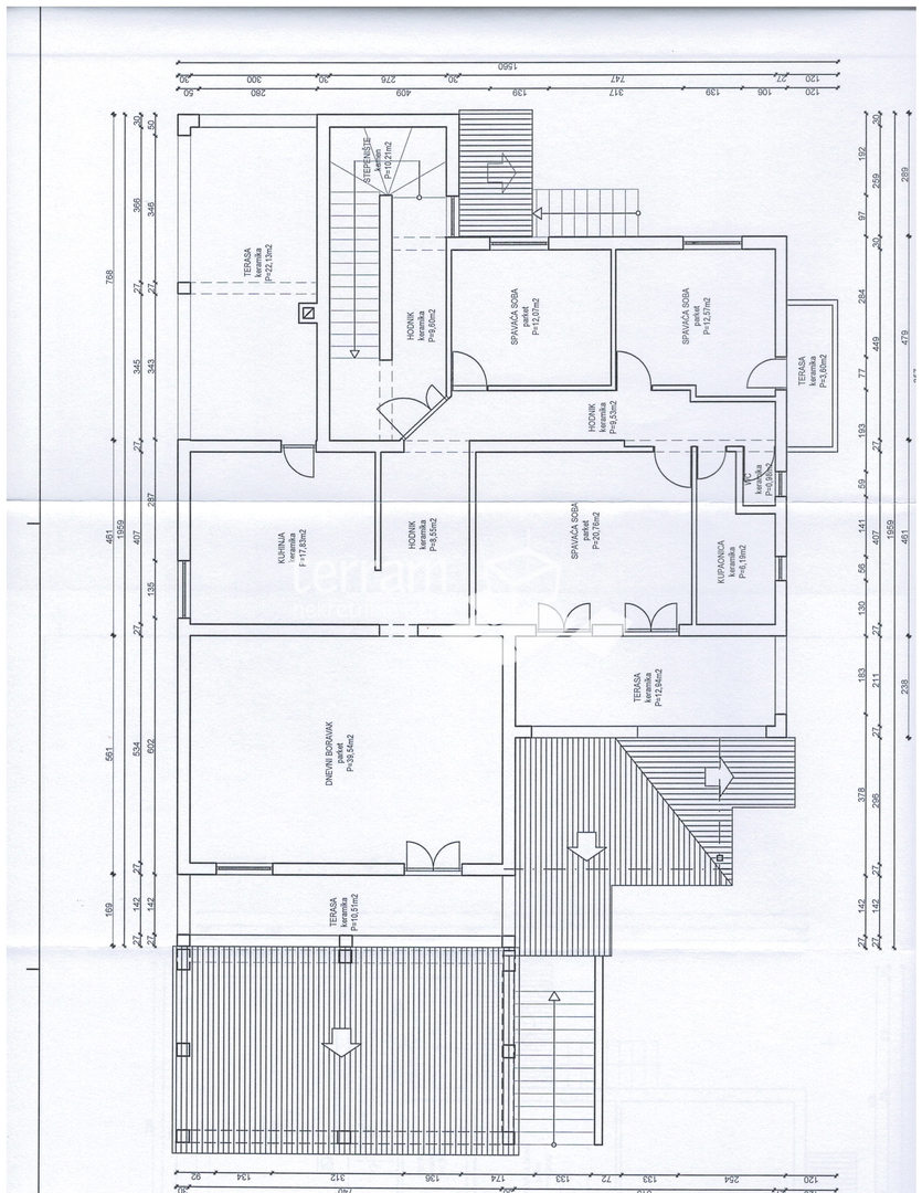 Istria, Lisignano, casa indipendente 733m2 con vista mare, giardino 2155m2 in vendita