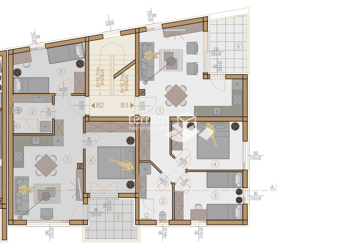 Istria, Pola, Veli vrh, appartamento 54,31 m2, 2 camere da letto, 1° piano, parcheggio, NUOVO!! #vendita