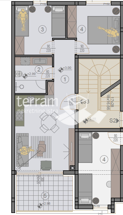 Istria, Pola, appartamento 58,46 m2, 2 camere da letto, 1° piano, parcheggio, NUOVO!! #vendita