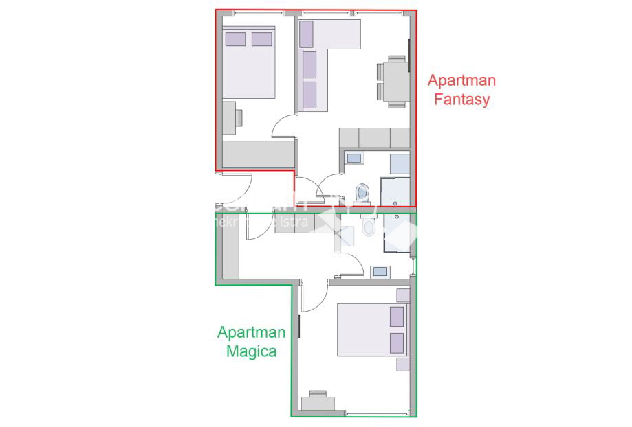 Istria, Pola, Veruda, appartamento 61m2, 2 camere da letto + soggiorno, VI. piano, arredato, ascensore! #vendita