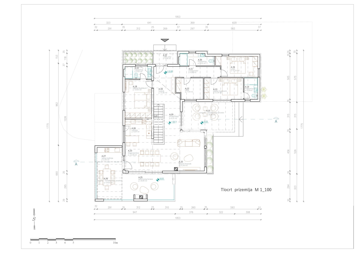 Istria, Lindar, costruzione iniziata, 229m2, 2000m2 di giardino!