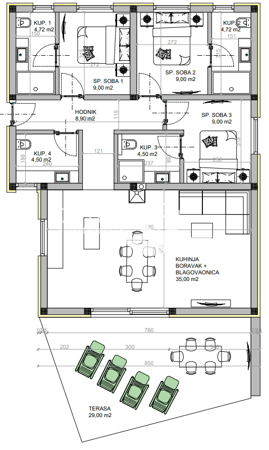 Istria, Gimino, casa 105m2 con piscina, giardino 620m2, #vendita