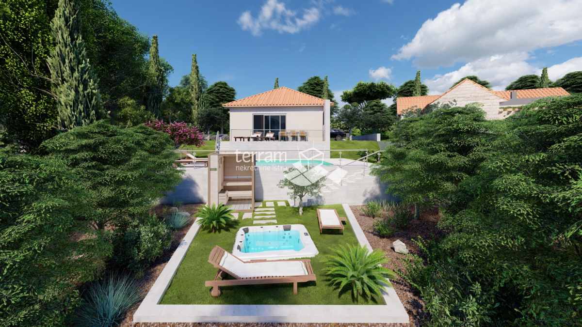 Istria, Gimino, casa 105m2 con piscina, giardino 620m2, #vendita