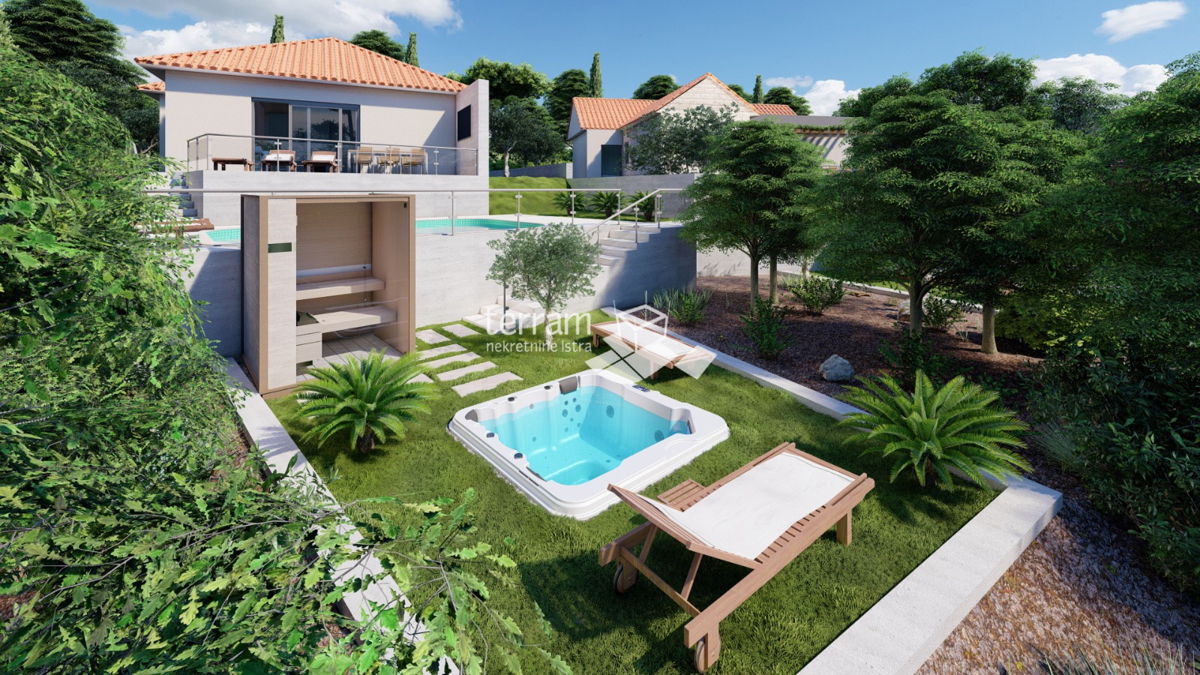 Istria, Gimino, casa 105m2 con piscina, giardino 620m2, #vendita