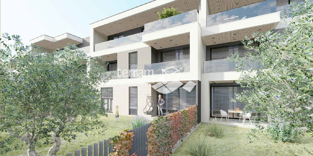 Istria, Pola, centro più ampio, nuova costruzione, 1° piano, 57.30m2, 2 camere + bagno, NUOVO!!!!