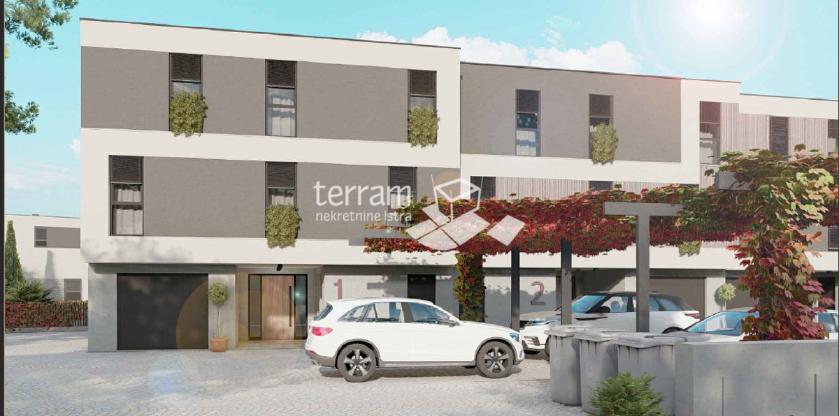 Istria, Pola, centro più ampio, nuova costruzione, 1° piano, 57.30m2, 2 camere + bagno, NUOVO!!!!