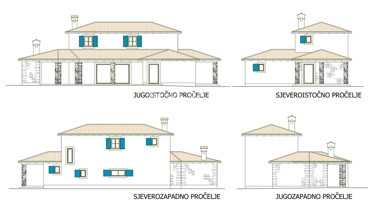 Istria, Gimino, Villa 166m2 con piscina e giardino 774m2